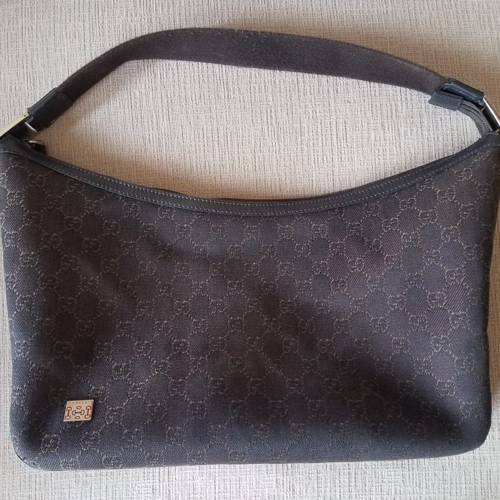 GUCCI 211523 Canvas Hobo Bag GG Fabric Retail 1050